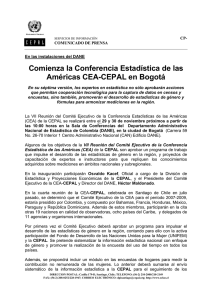 Comienza la Conferencia Estadística de las Américas CEA