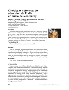 Cinética e isotermas de adsorción de Pb (II) en suelo de Monterrey