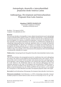 Antropología, desarrollo e interculturalidad - E