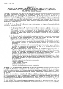 constatacion de ordenes judiciales o instrumentos emanados de