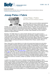 Josep Palau i Fabre en lletrA, la literatura catalana en internet