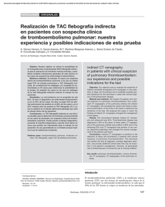 Realización de TAC flebografía indirecta en pacientes con