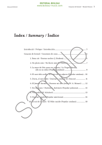 Índex / Summary / Índice - Editorial de Música Boileau