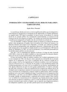 Inmigración y extranjería en el debate parlamentario español