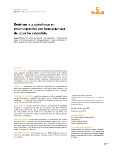 resistencia a quinolonas en enterobacterias con