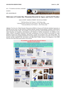 Relevance of Cosmic Ray Mountain Records for Space and Earth