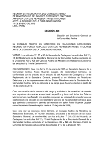 decision 790 - eleccion del secretario general de la comunidad andina