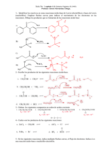 1.- Identificar los reactivos en estas reacciones ácido