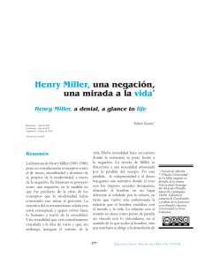 Henry Miller, una negación, una mirada a la vida