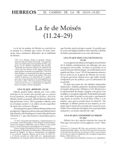 La fe de Moisés - cursos bíblicos para obreros cristianos