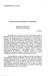 Voluntad de poder en Celestina