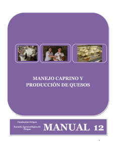 Manual de manejo caprino y producción de quesos.