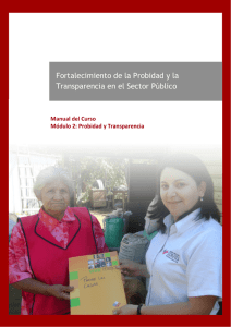 Fortalecimiento de la Probidad y la Transparencia en el Sector Público
