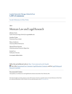 Mexican Law and Legal Research - LAW eCommons
