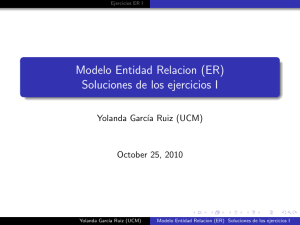 Modelo Entidad Relacion (ER) Soluciones de los ejercicios I
