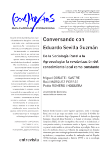 Conversando con Eduardo Sevilla Guzmán. De la Sociología Rural