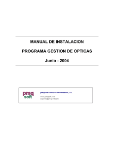 Manual Instalación - pmqSoft Servicios Informáticos