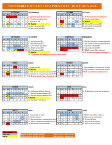 Calendario Escolar de BUF/HHS para el Año 2013-2014