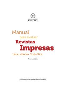 Manual de evaluación de Revistas Impresas Versión 3.1