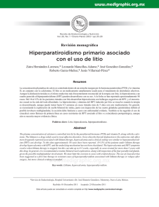 Hiperparatiroidismo primario asociado con el uso de litio
