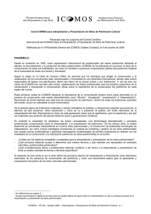 Carta ICOMOS: Interpretaci&oacute;n y Patrimonio Cultural