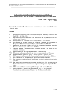 La Nacionalización del Cobre Realizada por Salvador Allende y la