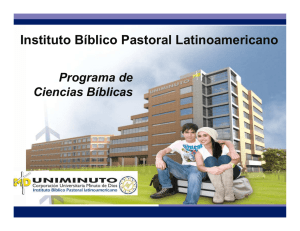 Descargar Presentación programa Ciencias Biblicas