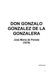 Pereda, Jose Maria de, DON GONZALO GONZALEZ DE LA