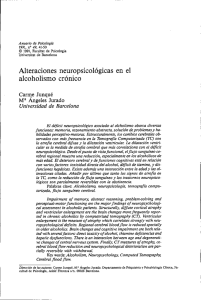 Alteraciones neuropsicolÓgicas en el alcoholisrno crónico