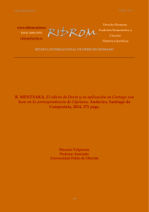 R. MENTXAKA, El edicto de Decio y su aplicación en Cartago con