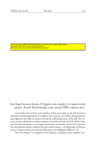 Review of José Ángel Ascunce Arrieta`s book: El Quijote - H-Net