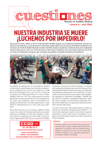 Nuestra industria se muere. ¡Luchemos por impedirlo!