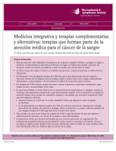 Medicina integrativa y terapias complementarias y alternativas
