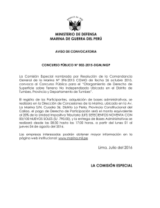 MINISTERIO DE DEFENSA MARINA DE GUERRA DEL PERÚ Lima