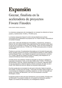 Geezar, finalista en la aceleradora de proyectos Fiware Finodex