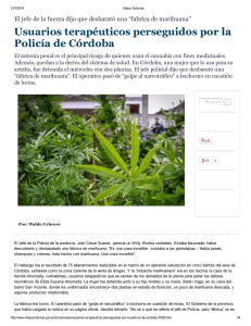 Usuarios terapéuticos perseguidos por la Policía de Córdoba