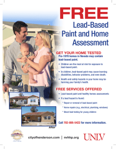 Lead-Based Paint and Home Assessment