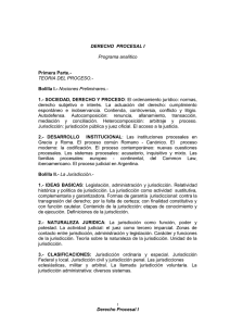 Derecho Procesal I DERECHO PROCESAL I Programa anal&iacute;tico