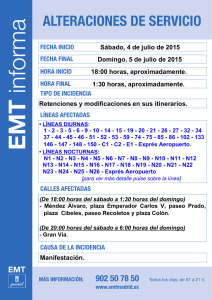 desvíos programados alteraciones de servicio