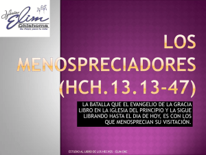 LOS MENOSPRECIADORES (Hch.13.13-51)
