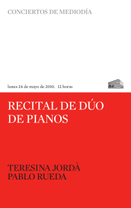 RECITAL DE DÚO DE PIANOS