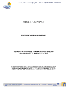 informe nº 34/2014/dfep/bch banco central de honduras (bch)