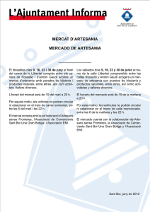 Mercat d`artesania - Ajuntament de Sant Boi de Llobregat