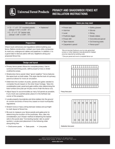 privacy and shadowbox fence kit installation