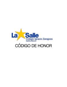 código de honor - Colegio Ignacio Zaragoza