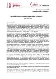 Contabilidad Nacional de España. Nueva base 2010