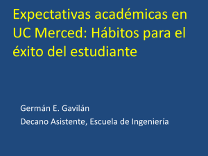 Expectativas académicas en UC Merced: Hábitos para