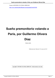 Sueño premonitorio volando a París, por Guillermo Olivera Díaz