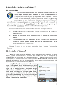 1. Novedades y mejoras en Windows 7