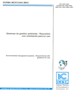 Requisitos ISO 14001 - instituto tecnológico superior de atlixco